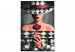 Paint by number Woman With Rose - Fashionable Character, Gray Background and Hat 144134 additionalThumb 5