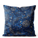 Sammets kudda Starry sky - abstract blue motif with gold accents 147134