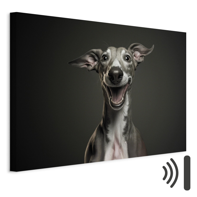 Canvas AI Greyhound Dog - Portrait of a Wide Smiling Animal - Horizontal 150234 additionalImage 8