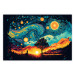 Póster Sunrise - A Vivid Landscape Inspired by the Works of Van Gogh 151134