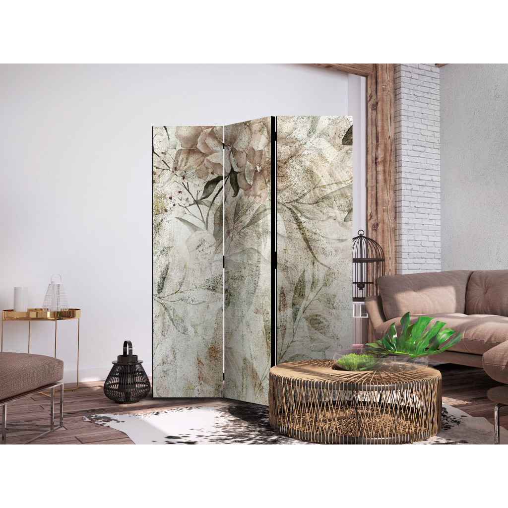 Biombo Decorativo Beautiful Background - Flower Motif On Old Surface [Room Dividers]