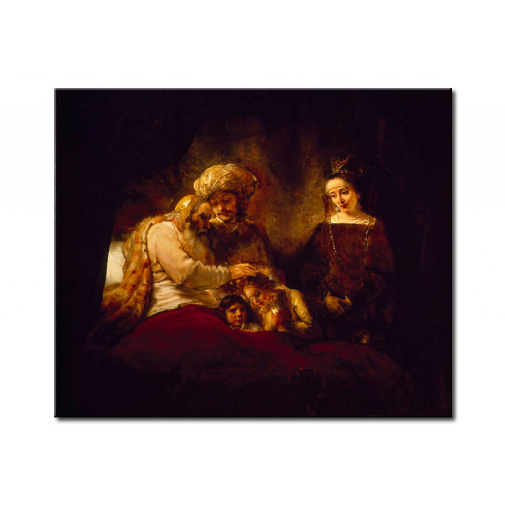 Schilderij  Rembrandt: Jacob's Blessing