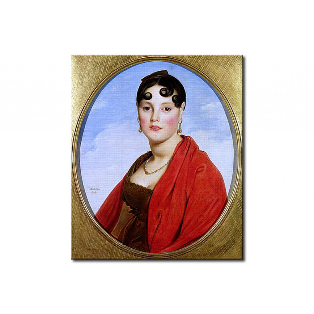 Schilderij  Jean-Auguste-Dominique Ingres: Portrait Of Madame Aymon, Or La Belle Zelie