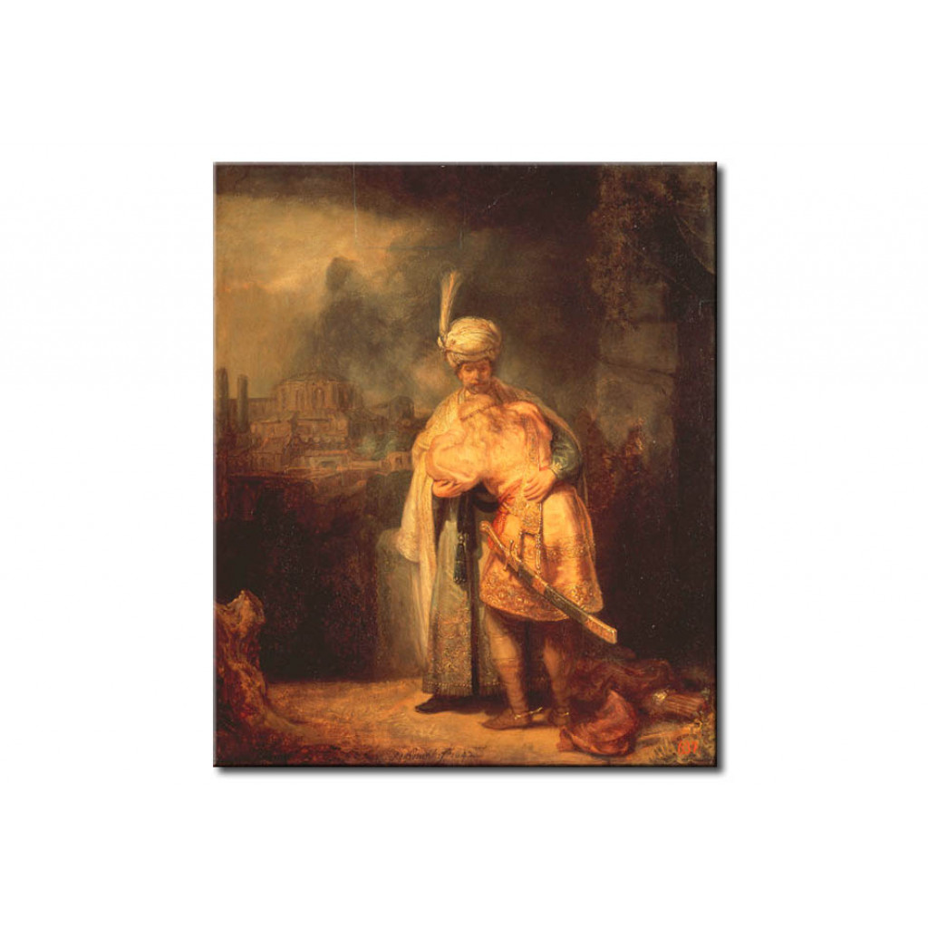 Schilderij  Rembrandt: David Bids Farewell To Jonathan