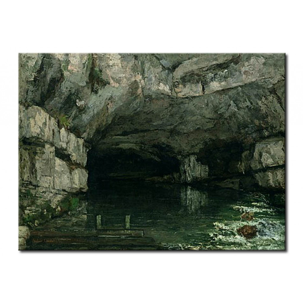 Schilderij  Gustave Courbet: The Grotto Of The Loue