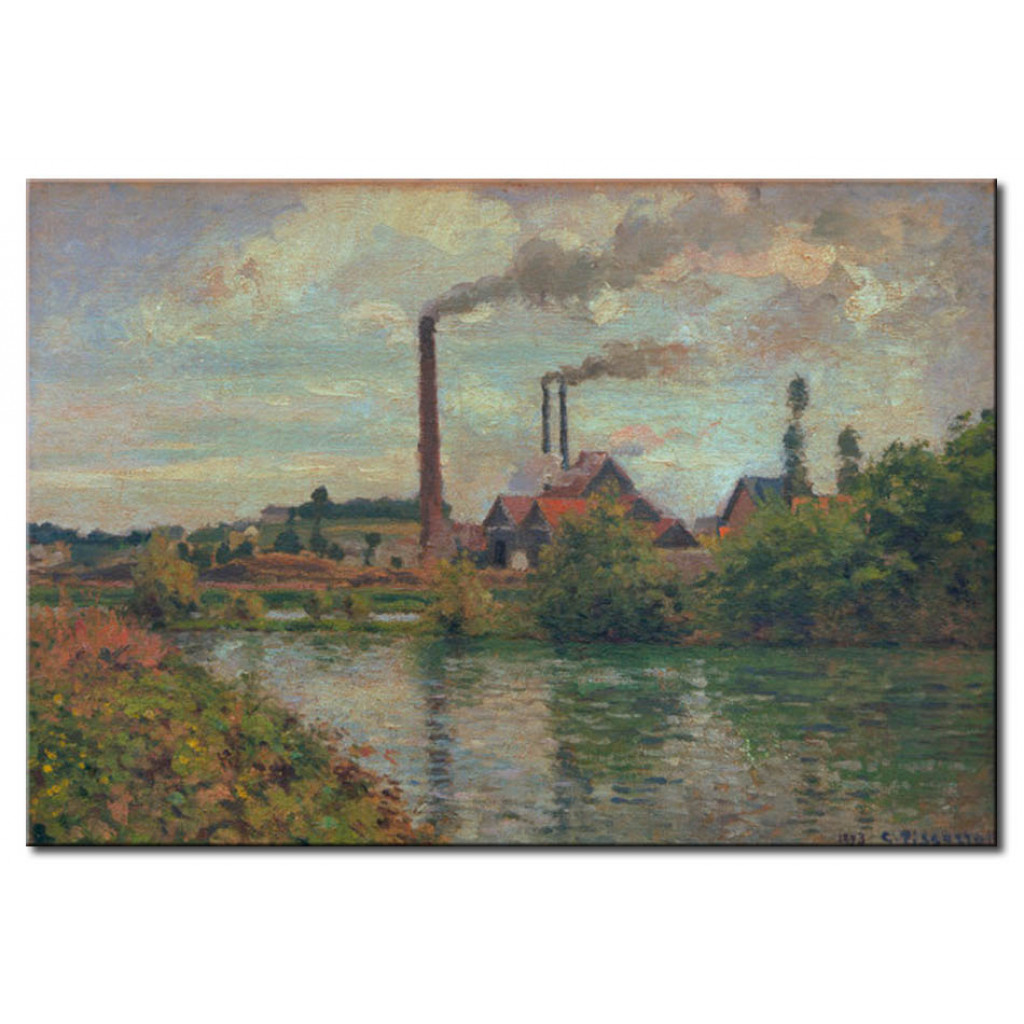 Schilderij  Camille Pissarro: The Factory In Pontoise