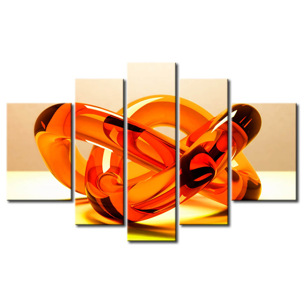 Målning Glas Trap-orange
