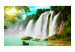 Fototapeta Piękno natury - pejzaż spływających wodospadów do kamiennego jeziora 60034 additionalThumb 1