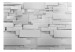 Mural de parede Abstração - fundo geométrico em padrão de retângulos brancos com efeito 3D 60934 additionalThumb 1