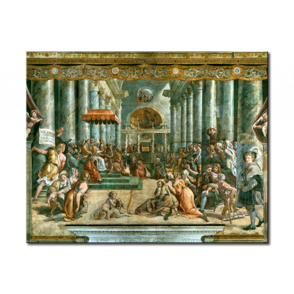 Schilderij  Giulio Romano: The Gift Of Constantine