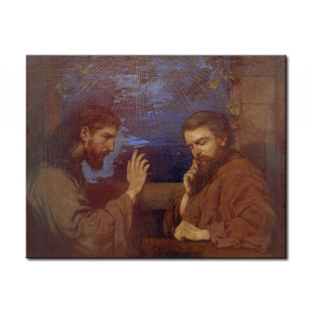 Schilderij  Hans Thoma: Christus Und Nikodemus