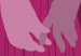 Obraz Purpurowa Postać - sylwetka kobiety ubranej w purpurową spódnicę i bluzkę w truskawki, kompozycja w odcieniach purpury i różu 123344 additionalThumb 4