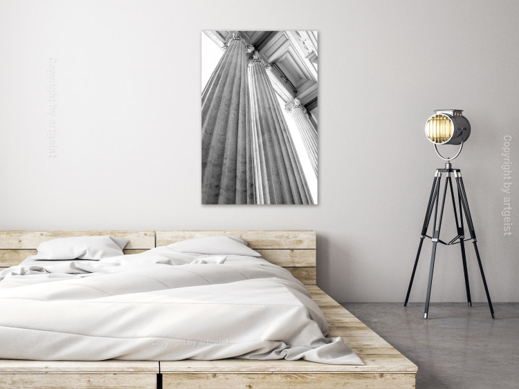 Canvas Greek column - black and white photo of architectural detail inspired by ancient Greece 129744 additionalImage 3