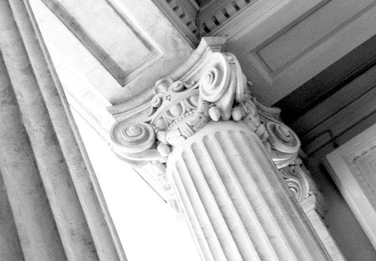 Canvas Greek column - black and white photo of architectural detail inspired by ancient Greece 129744 additionalImage 5