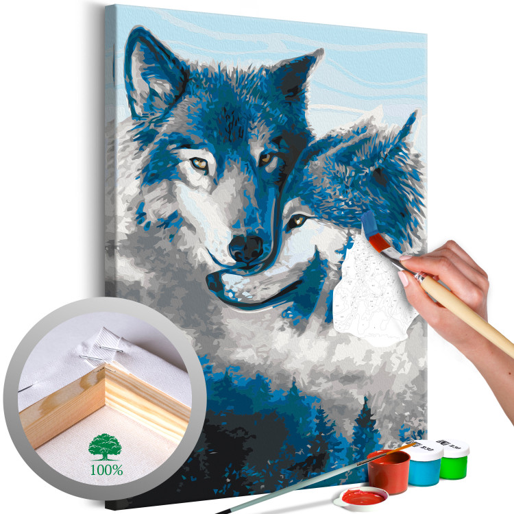 Tableau à peindre soi-même Wolves in Love 131444