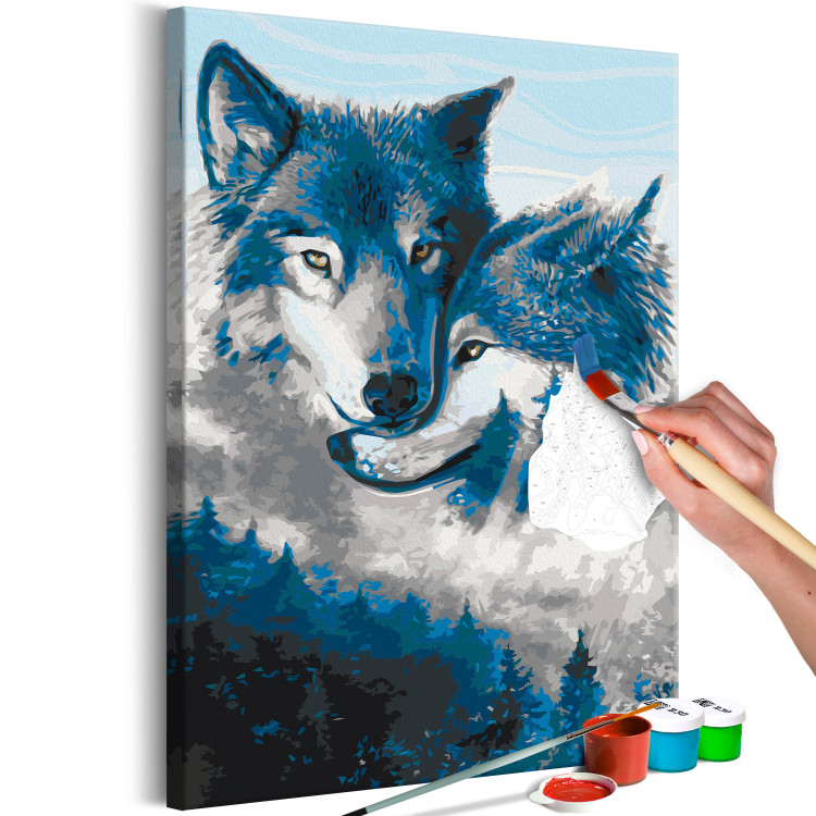 Malen nach Zahlen-Bild für Erwachsene Wolves in Love 131444 additionalImage 3