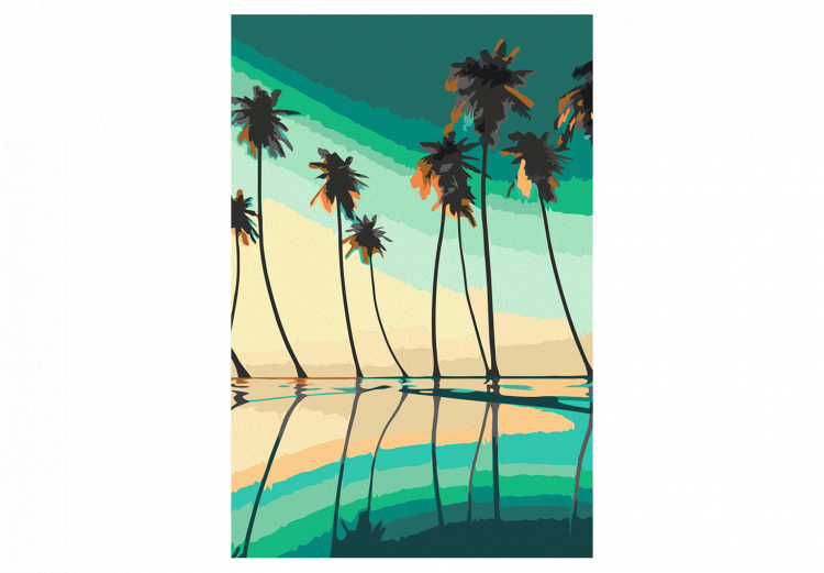Malen nach Zahlen-Bild für Erwachsene Turquoise Palm Trees 134844 additionalImage 4