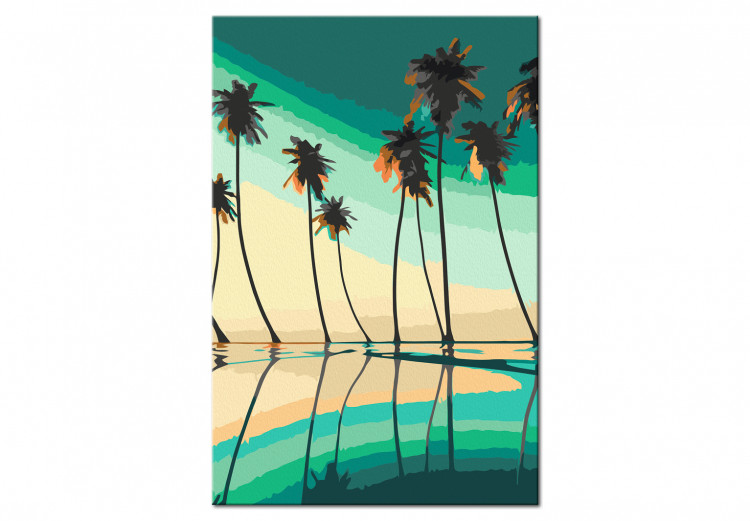Tableau à peindre soi-même Turquoise Palm Trees 134844 additionalImage 5