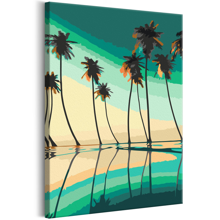 Cuadro numerado para pintar Turquoise Palm Trees 134844 additionalImage 6