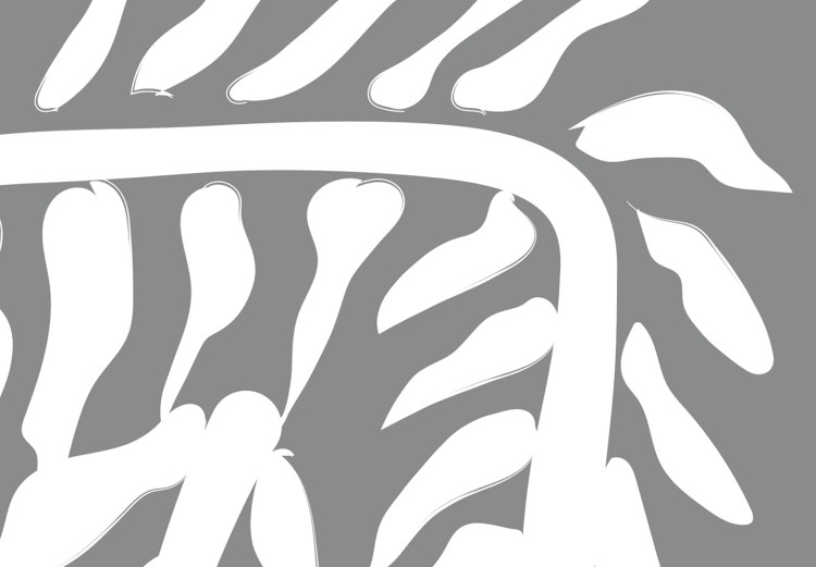 Cadre moderne Usine de serpent - abstraction avec un motif botanique sur fond gris 135644 additionalImage 4