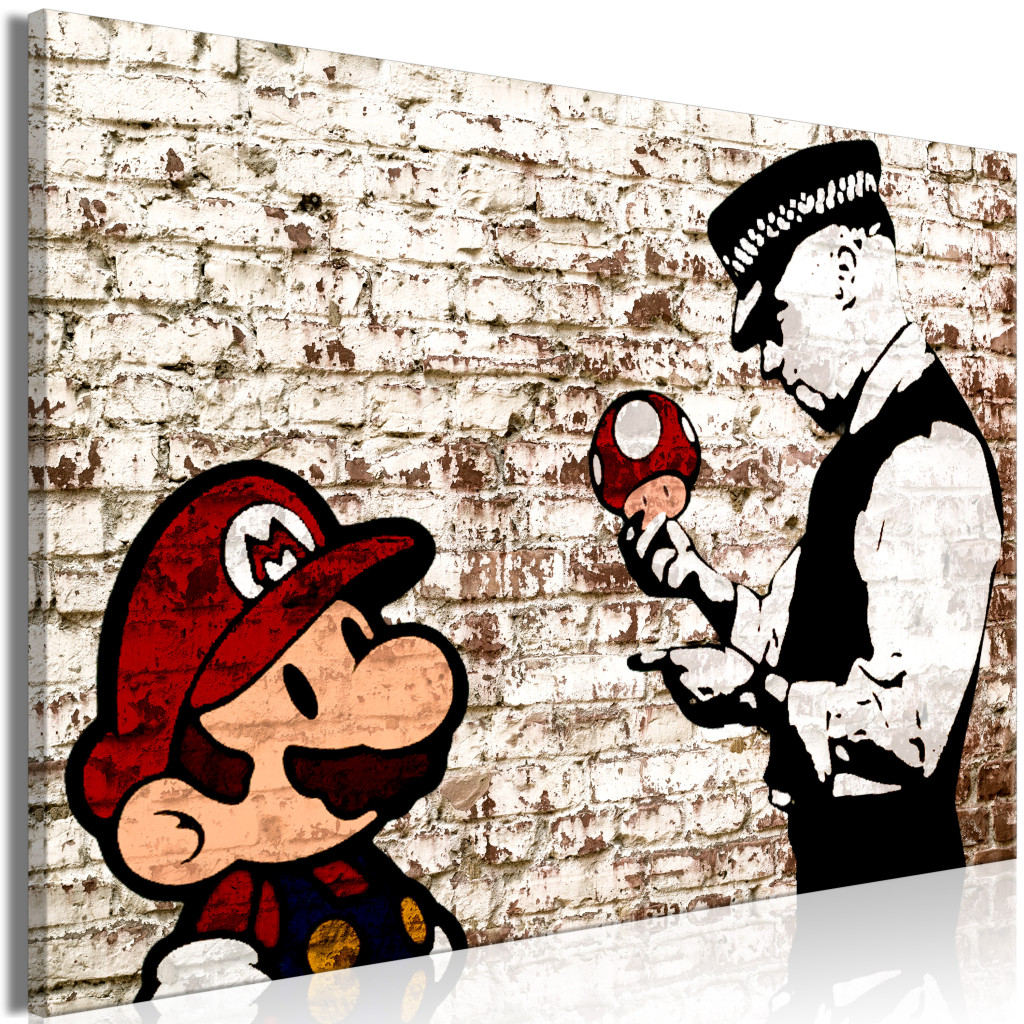 Schilderij Mario Bros: Torn Wall [Large Format]