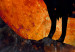 Fototapeta Dzika natura - wilk na tle czerwonego księżyca w płomieniach ognia 138544 additionalThumb 3