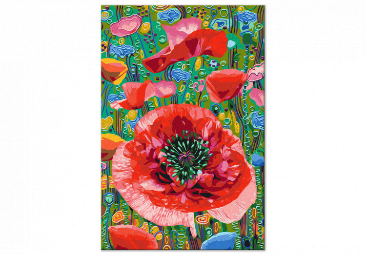Paint by number Colorful Poppies - Blooming Flowers on a Joyful Decorative Background 144144 additionalImage 4