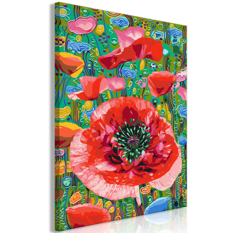 Paint by number Colorful Poppies - Blooming Flowers on a Joyful Decorative Background 144144 additionalImage 7