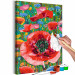 Paint by number Colorful Poppies - Blooming Flowers on a Joyful Decorative Background 144144 additionalThumb 5