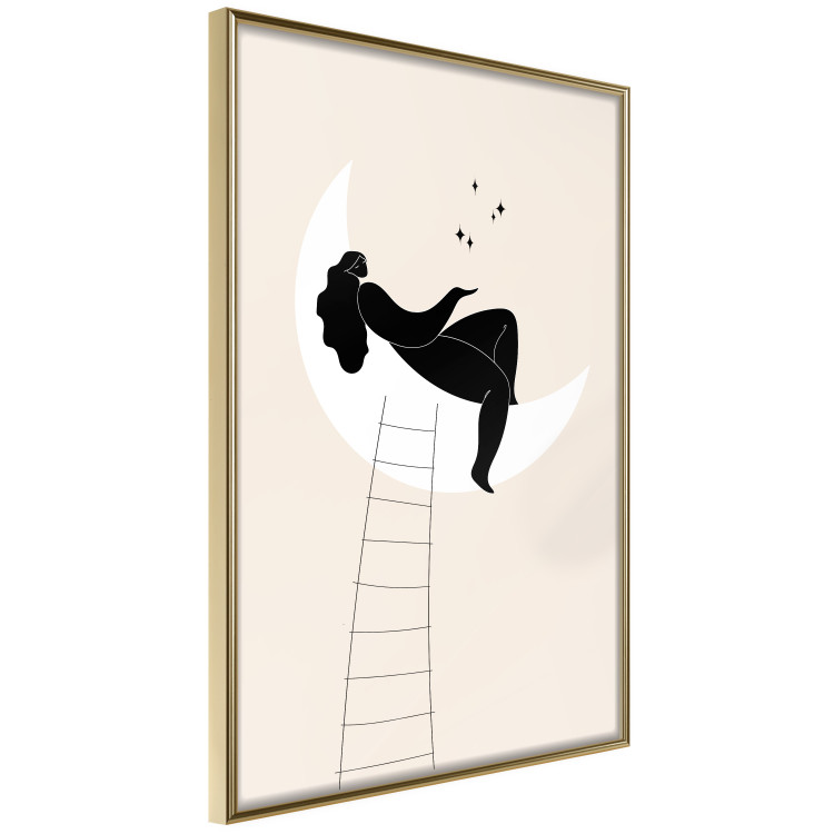 Wall Poster Ladder to the Moon - Girl From the Moon Charms the Stars 146144 additionalImage 11