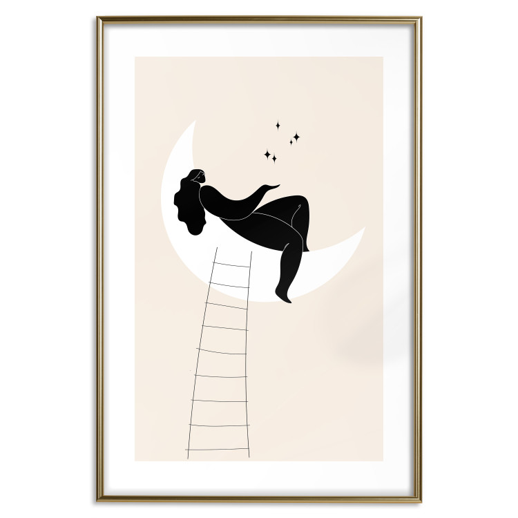Wall Poster Ladder to the Moon - Girl From the Moon Charms the Stars 146144 additionalImage 27