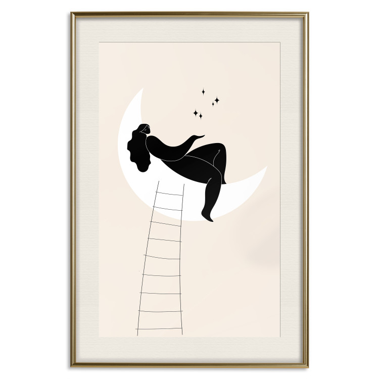 Wall Poster Ladder to the Moon - Girl From the Moon Charms the Stars 146144 additionalImage 26