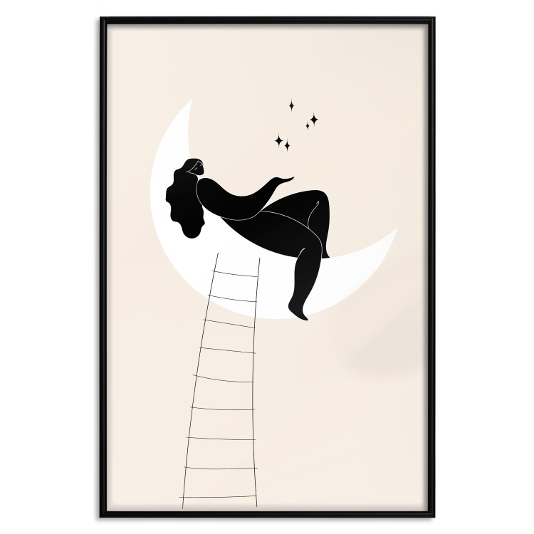 Wall Poster Ladder to the Moon - Girl From the Moon Charms the Stars 146144 additionalImage 14