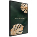 Wall Poster Mystical Monstera - Decorated Exotic Leaves on a Dark Green Background 149244 additionalThumb 5