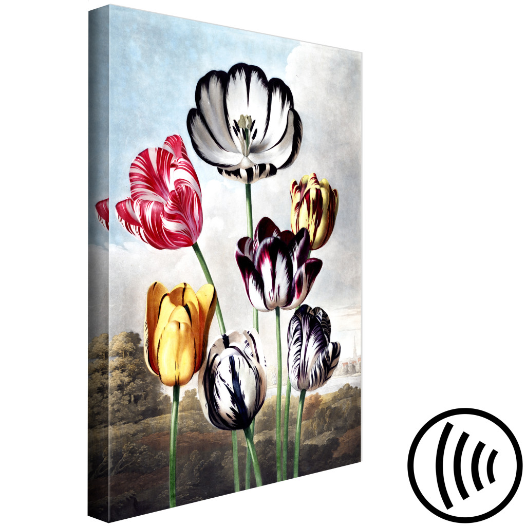 Schilderij  Tulpen: Wonders Of Nature - Spring Landscape With Colorful Tulips