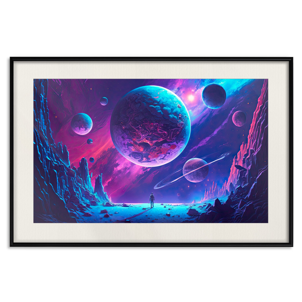 Poster Decorativo Galactic Explorer - Rocky Planet In Space