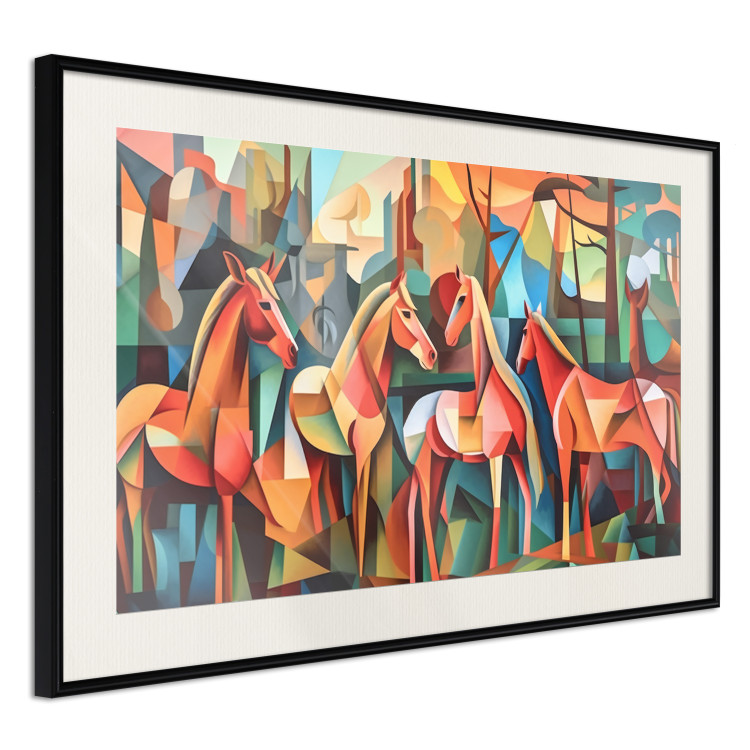 Poster Cubist Horses - Geometric Composition Generated by AI 151144 additionalImage 6