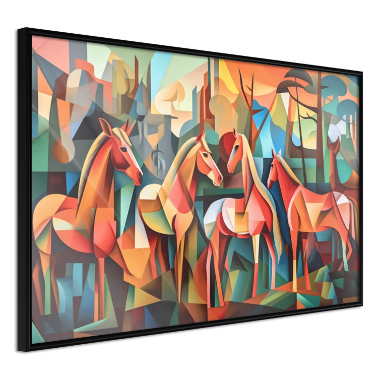 Poster Cubist Horses - Geometric Composition Generated by AI 151144 additionalImage 4
