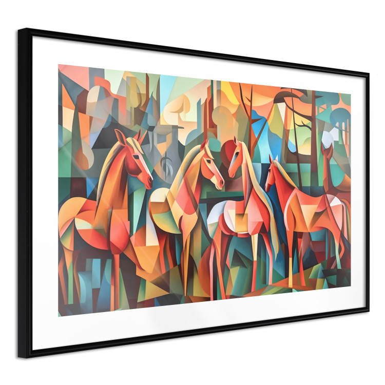 Poster Cubist Horses - Geometric Composition Generated by AI 151144 additionalImage 8