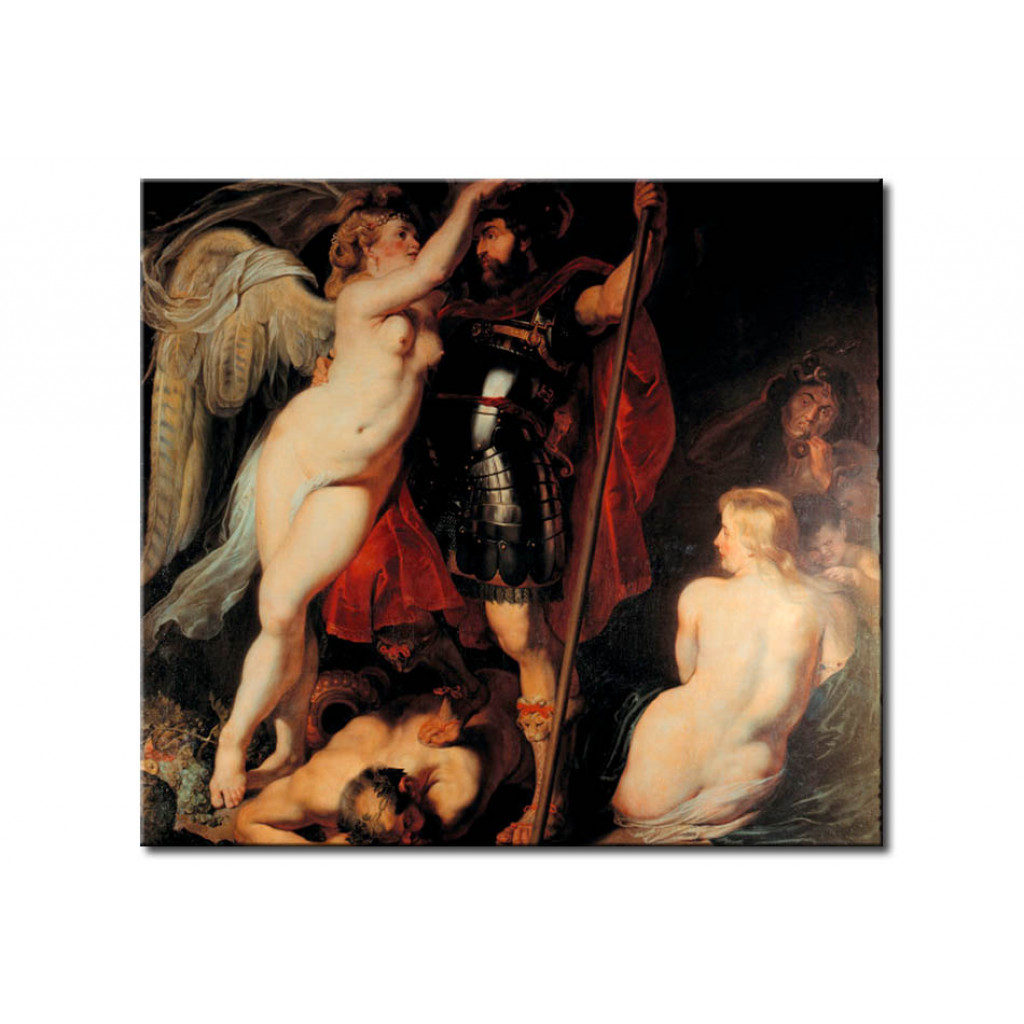 Schilderij  Peter Paul Rubens: The Hero Of Virtue (Mars), Is Garlanded By The Goddess Of Victory
