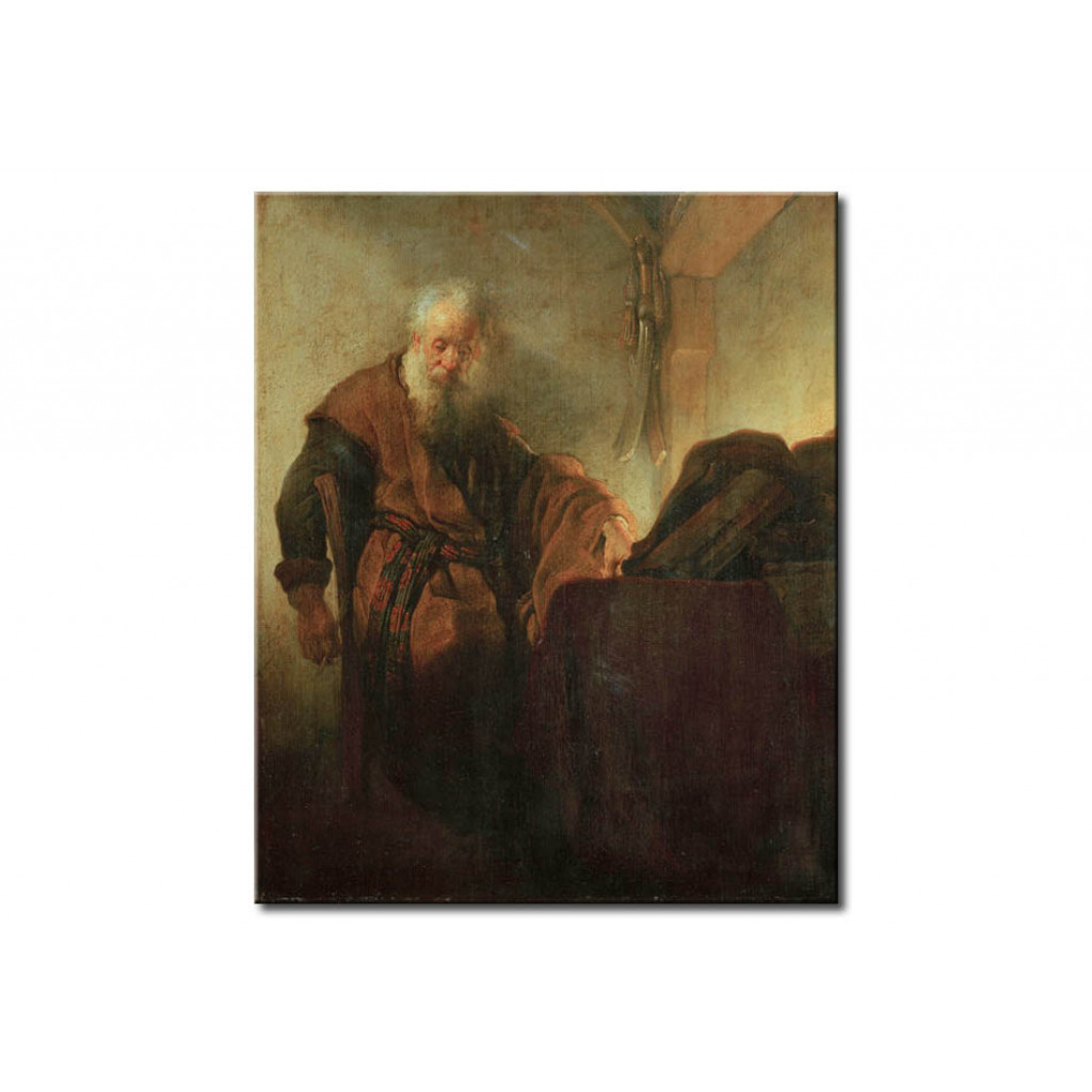 Schilderij  Rembrandt: The Apostle Paul At His Writing-Desk