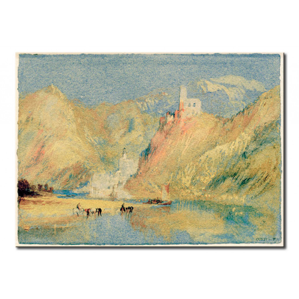 Schilderij  William Turner: Beilstein Und Burg Metternich