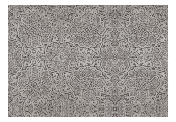 Wall Mural Oriental Ornament - Background with Mosaic in Gray Oriental Style 60144 additionalImage 1