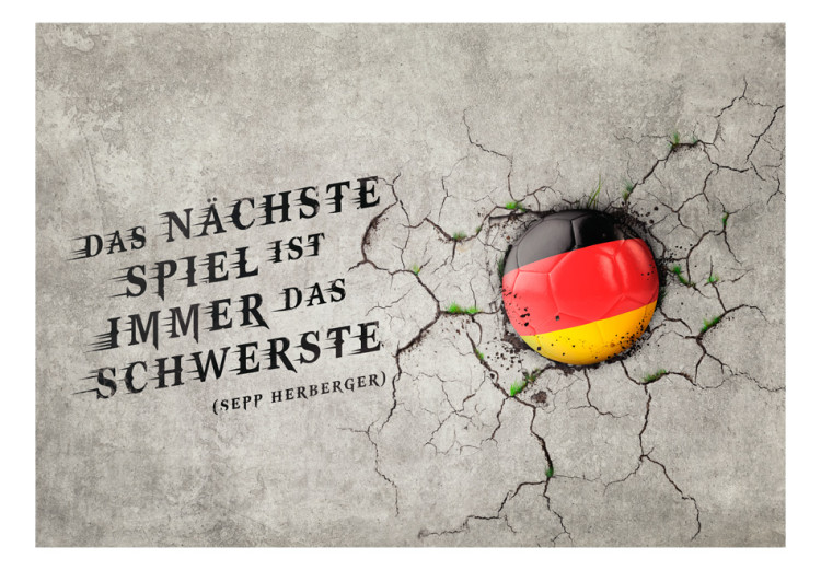 Wall Mural Football Motivation - Quote about football in German with a flag 61144 additionalImage 1