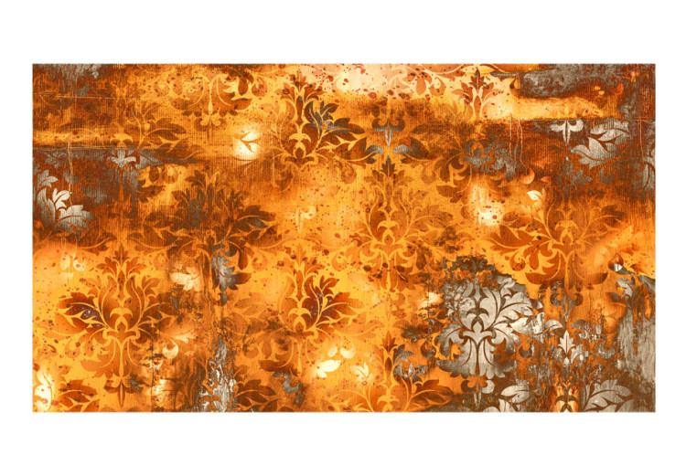Fotomural decorativo Motivo naranja - fondo con numerosos ornamentos y efecto de desgaste 88744 additionalImage 1