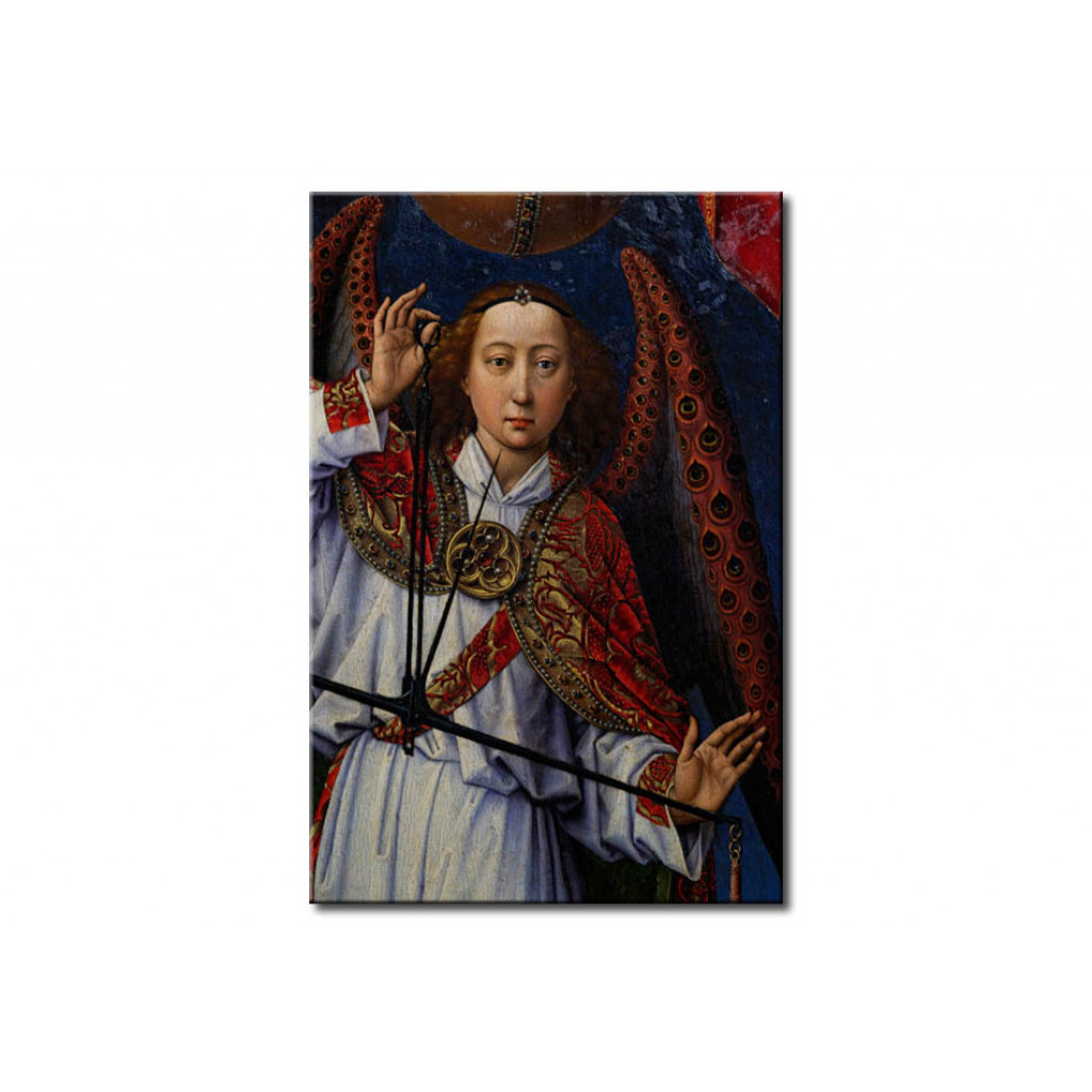 Schilderij  Rogier Van Der Weyden: Archangel Michael Weighing Souls
