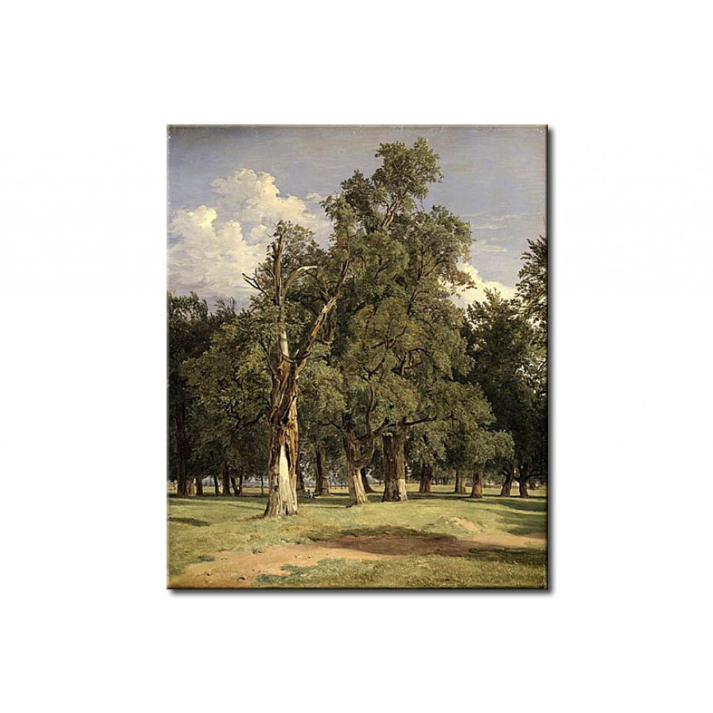 Schilderij  Ferdinand Georg Waldmüller: Elm Trees In Prater