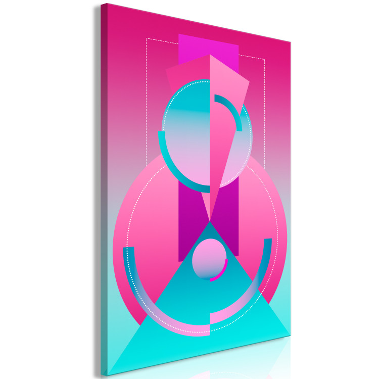 Canvas Print Geometric abstraction - a variation of pink and blue figures 117954 additionalImage 2