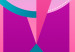 Quadro Astrazione geometrica - variazione di figure rosa e blu 117954 additionalThumb 4