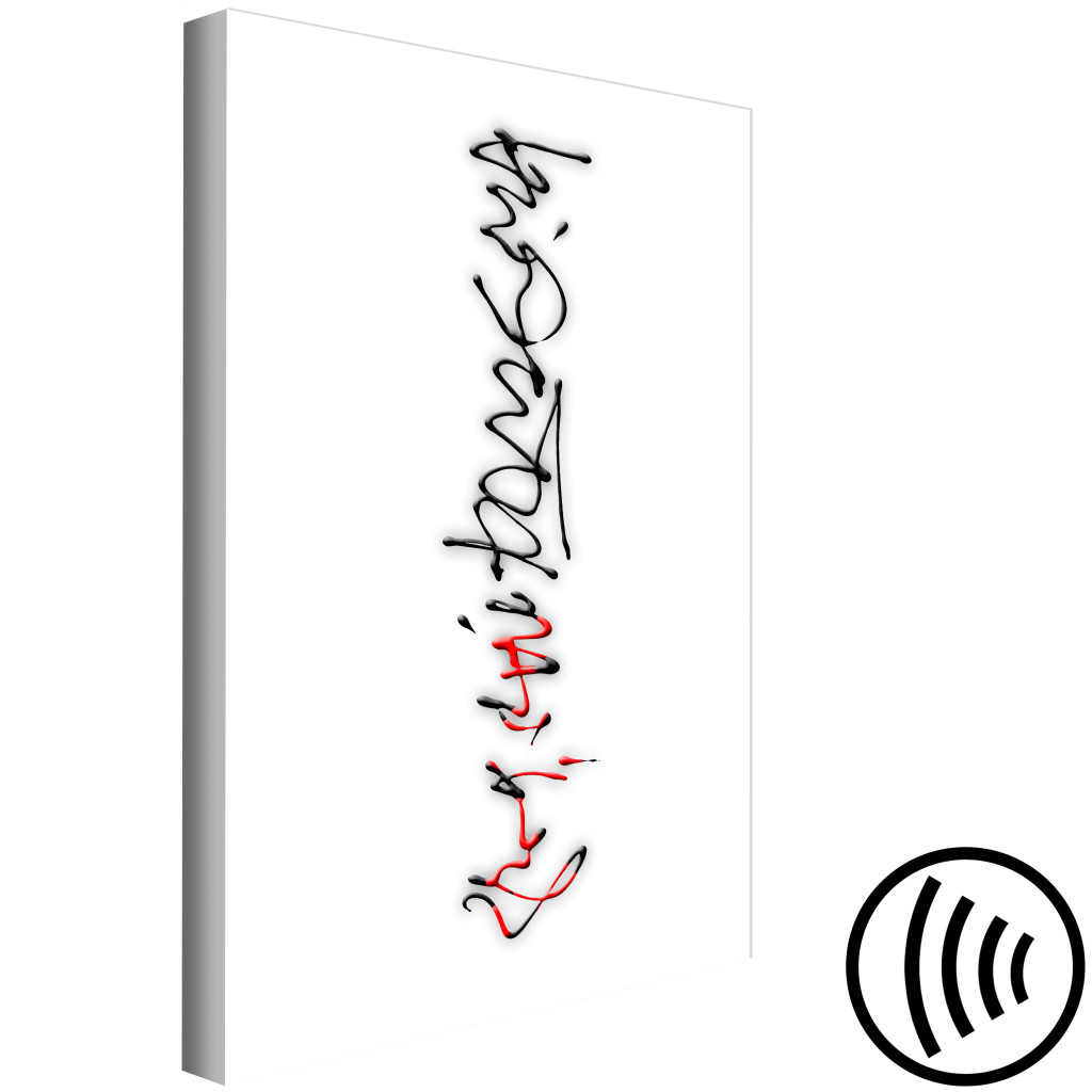 Målning Kalligrafiska övningar - Abstrakta Bokstäver På En Vit Bakgrund